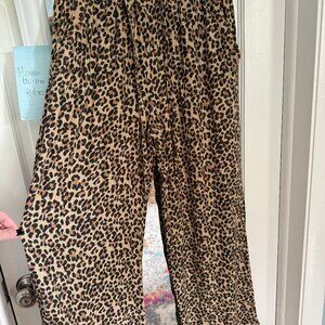 Leopard pull on casual pants
